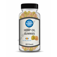 USA Supplier Organic Cold Pressed Hemp Seed Infused 25mg Per Gummy THC Free 60 or 100 Count Private Label Food Grade NO CBD