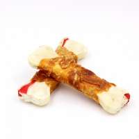 CHICKEN WRAPPED PRESS BI-COLOR COWHIDE BONE